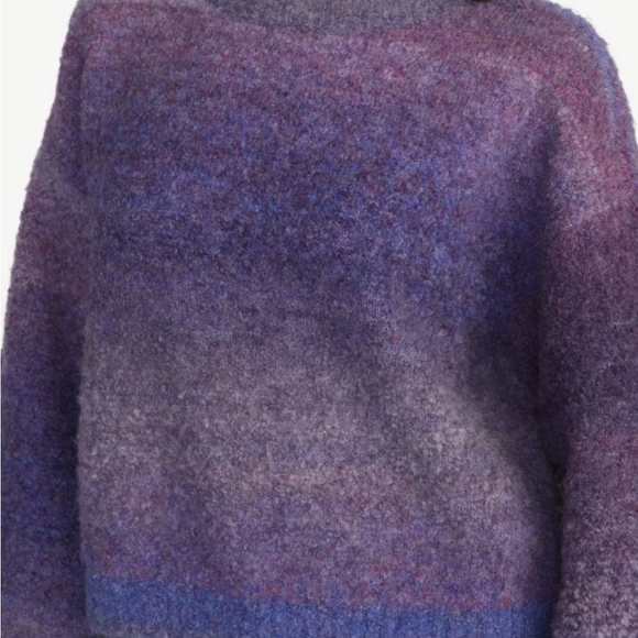 RVCA Women's Dream Cycle Multicolor Blue/purple Cowl Neck Sweater. Size XS - Picture 9 of 9